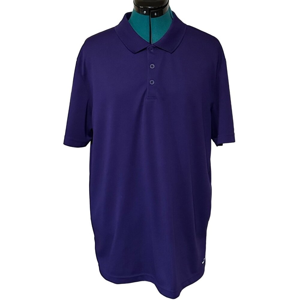 BCG Brand Purple Short-Sleeve Men's Golf Polo Shirt 100% Polyester Size XL
